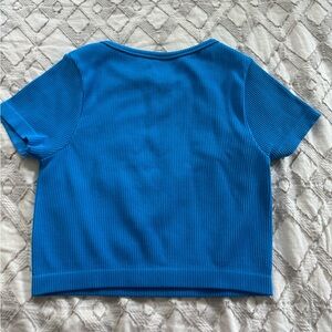 Electric blue ribbed top